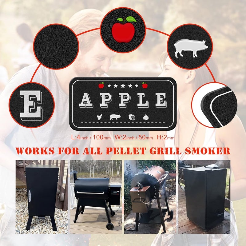 KAIWENDE Wood Pellets for Smoker - Magnet Labels, Accessories for Pellet Smoker Grill, Metal Material, Frosted Design, Perfect Match, 9 Pack - Image 5